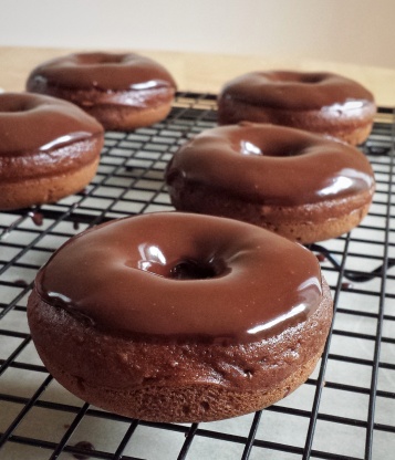 Baked Double Chocolate Doughnuts